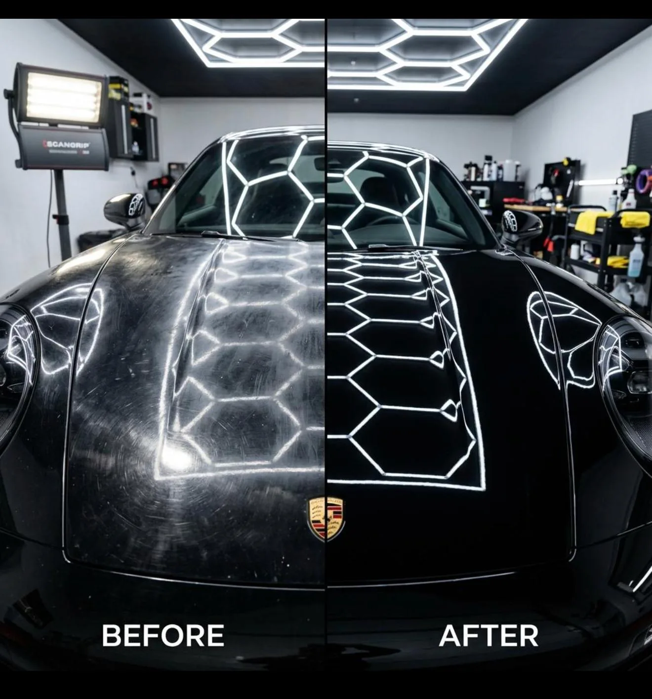 Corrección de pintura — antes y después