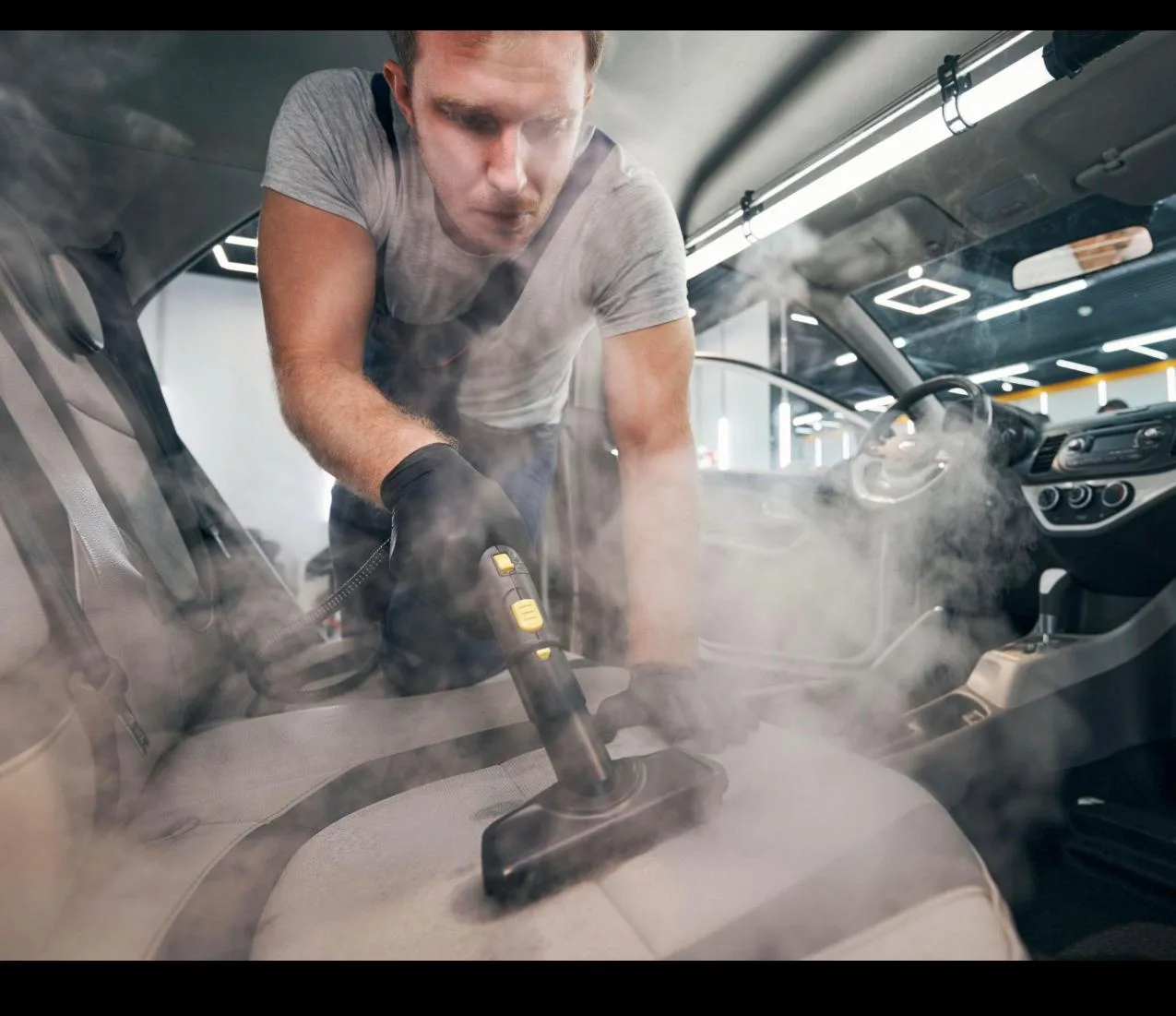 Limpieza con vapor — restauración interior